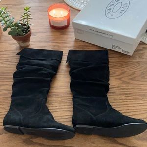 Steve Madden bonanza boot black suede gently used